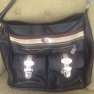 Leather bag with chain strap